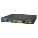 PLANET GS-5220-24UPL4XVR L2+ 24-Port 10/100/1000T Ultra PoE + 4-Port 10G SFP+ Managed Switch with LCD Touch Screen and Redundant Power (600W)